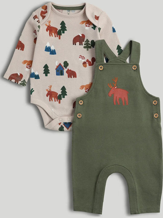 Set pentru copii cu Salopetă, 2 Piese, Multicolor