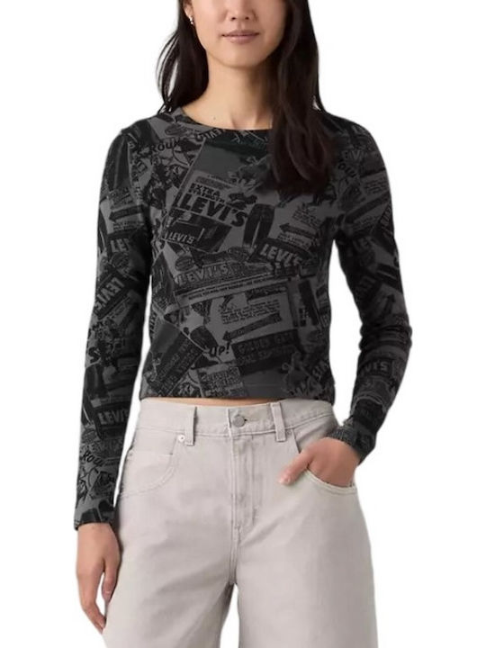 Essential Baby Γυναικεία Μπλούζα Μακρυμάνικη Black/grey