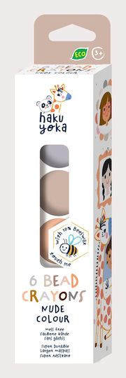 Haku Yoka Bead Κηρομπογιά Ροζ (6τμχ Συσκευασίες)