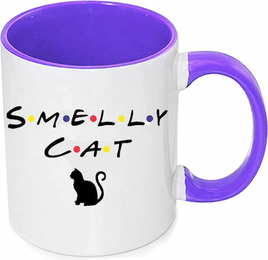 Tstudio Buffay Smelly Cat Cană Ceramică Violetă 330ml