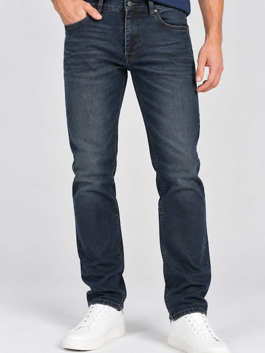 Men’s Stretch Denim Pants Straight Dark Blue