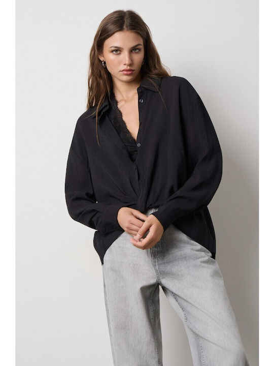 Long Sleeve Women's Shirt Black
