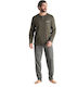 Relax Anatomic Winterpyjama für Herren Kariert Khaki
