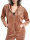 Cardigan Damă cu Fermoar Camel