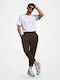 Men's Elastic Trousers Relaxed Fit Brown