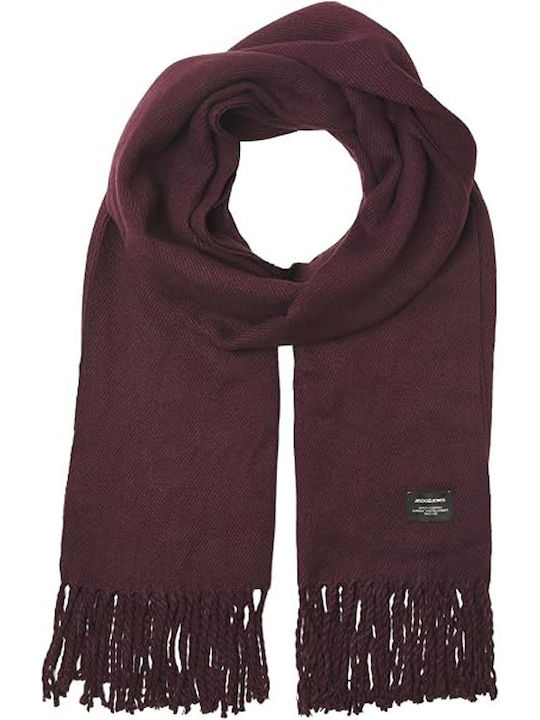 Jack & Jones Jacsolid Ανδρικό Κασκόλ Κόκκινο