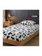 Cosy Life Einzelbett-Flanellbettlaken-Set mit Gummizug und 1 Kissenbezug 100x200+30 cm Dalmatian (2 Stück)