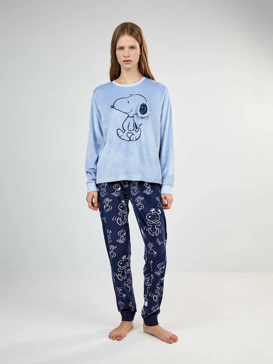 Gisela Winter Women's Pyjama Set Multicolor Snoopy