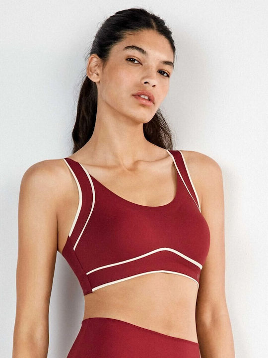 Дамско Спортно Бюстие Garnet Red с Леко Подплатяване