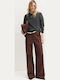 Women's Fabric Trousers Brown