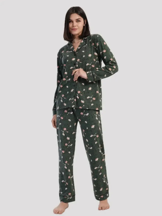 Vienetta Secret Winterliches Damen-Pyjama-Set K...