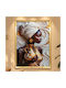 Wooden Wall Painting 50x70 cm with Gold Embossed Strass Frame Keskor 25070-72