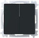 Abb Recessed Wall Switch Two-Way Aller Retour Black