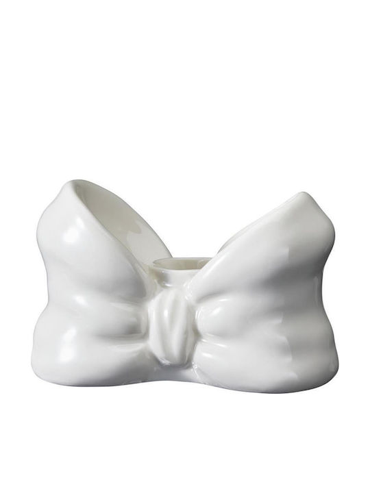 Koopman Porcelain Candle Holder in White 11.8cm