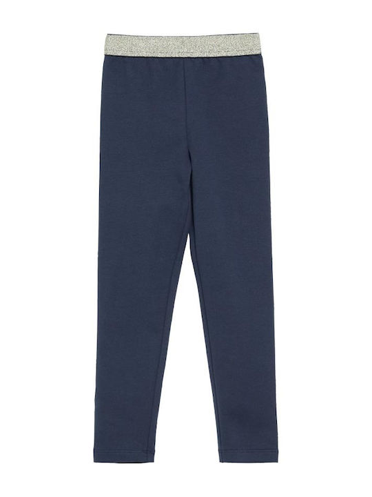 Lange Kinderleggings Dunkelblau