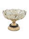 Dekorative Glasschale Goldfarben 25x25cm