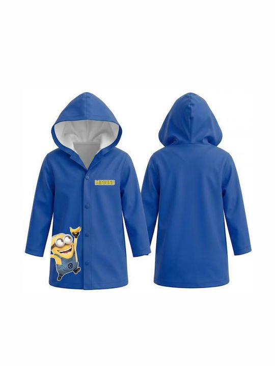 Minions Wasserdichte Kurze Lässige Kinderjacke in Königsblau