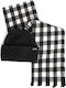 Barbour International Women Beanie & Scarf Kemora Set Ecru Black Lgs0104-bk11