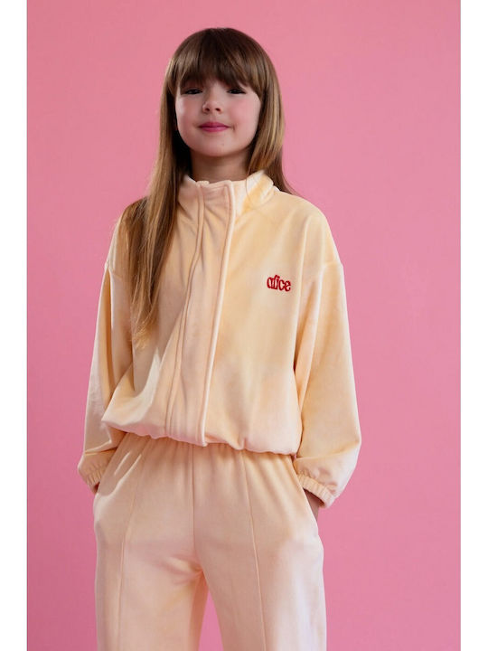 Kids Sweatpants Set With Jacket Yellow