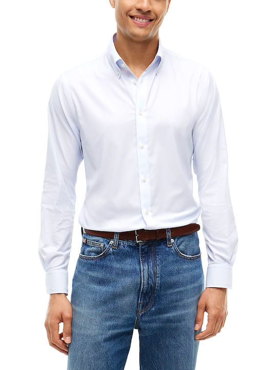 Tommy Hilfiger Slim Fit Shirt White-Light Blue