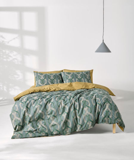 Kentia King Size Quilt 220x240cm Alexei Turquoise 300 GSM