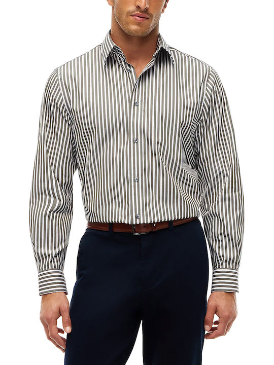 Tommy Hilfiger Cotton Regular Fit Shirt White-Khaki