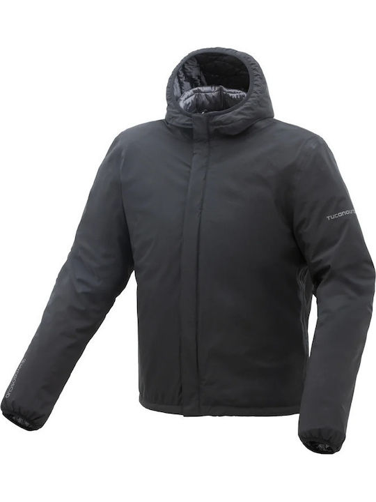 Topdown Winter Men's Waterproof Black Motorcycle Jacket