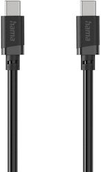 Hama 201819 Кабел USB-C мъжки към USB-C мъжки 0,5 м 60 W Черен Hama 201819 Кабел USB-C мъжки към USB-C мъжки 0,5 м 60 W Черен