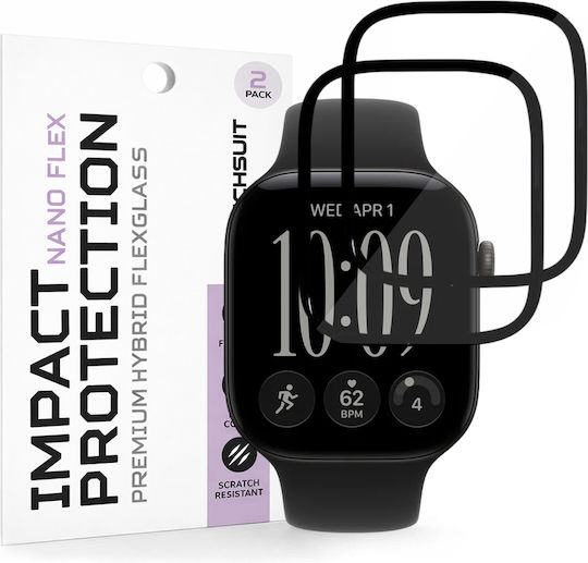Techsuit Nano Flex 2 Pack Apple Watch 12 46mm Black