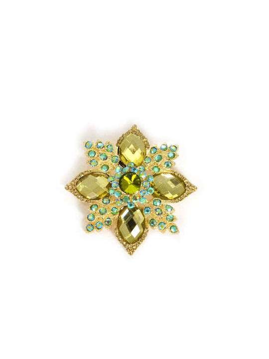 Mat Fashion Broșă Floare Verde 0043.8155.N-green