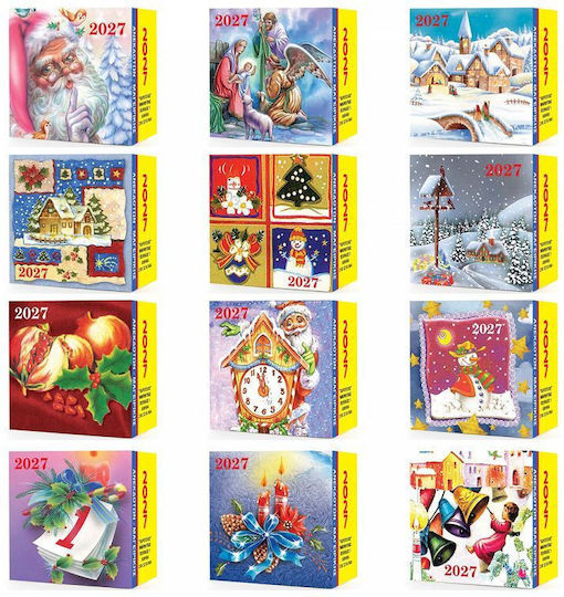 Ydrogeios Daily Wall Calendar 2027 7x7 cm (Various Designs)