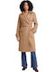 Damen-Gabardinemantel Braun