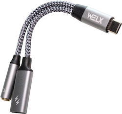 Welx WLXC3 USB-C male σε 3.5mm / USB-C female