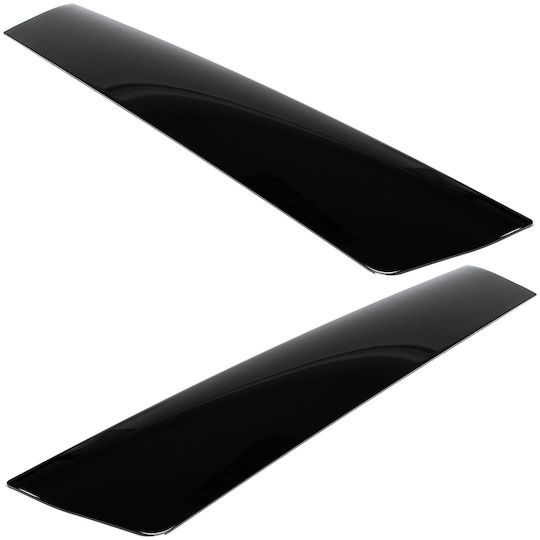 Mini R52 04-08 Set de 2 Benzi Ornamentale Exterioare pentru Stâlpii A, Negre Lucioase, Stânga + Dreapta