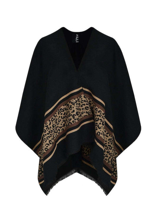 Poncho Negru pentru Femei