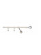 Rodeco Bară Metalică pentru Perdea Italia Simplă Φ19mm 120cm Matte Chrome