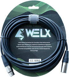 Welx XLR male - XLR female 3m CC-SERIE-3M(black)