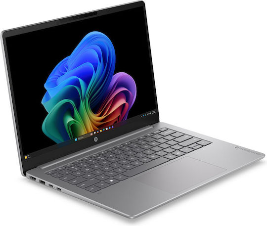 HP Omnibook 3 14-hz0288nr 14" OLED FHD+ (Snapdragon-X1-26-100/16 GB/256 GB SSD/Windows 11 Home) Nouvelle Silver (US-Tastatur)