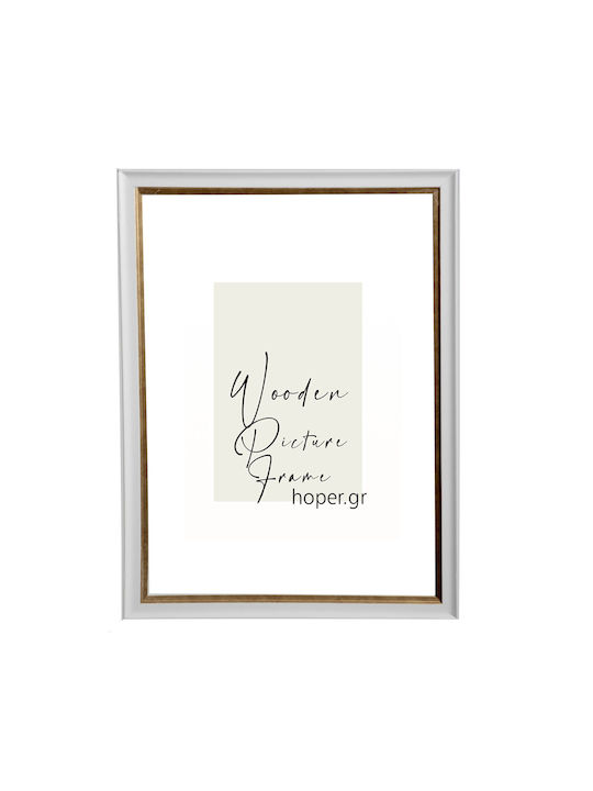 Wooden Wall Picture Frame with White Frame