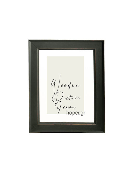 Wooden Wall Photo Frame with Black Frame