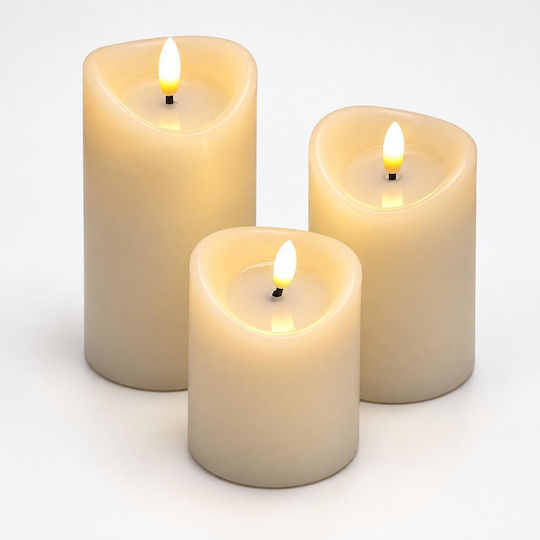 Koopman Decorative Candle Light 3 pcs