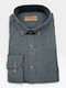 Long-Sleeve Shirt in Regular Fit Petrol Blue