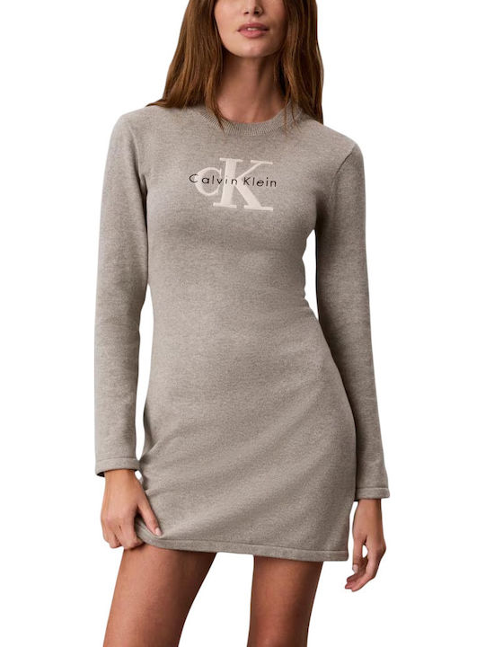 Calvin Klein Φόρεμα Πλεκτό Γκρι