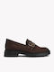 Καφέ Loafers Διπλές Αγκράφες Chunky Σόλα