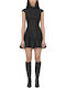 Mini-Abendkleid aus Leder Black
