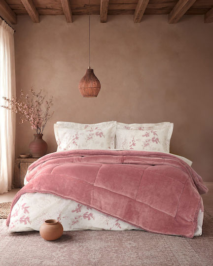 Nima Κουβερτοπάπλωμα Σετ Μονό 160x220εκ. Cira Apple Pink