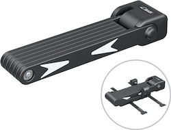 Faltbares Fahrrad- & E-Bike-Schloss aus Stahl Zr 314 mit Transporthalterung 95 cm Schwarz