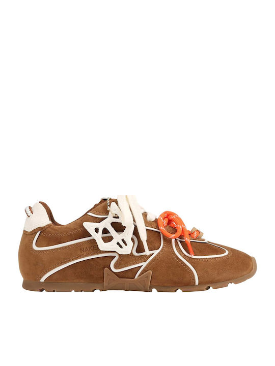 Naked Wolfe Damen-Sneakers Tan / Wht / Sued Camel