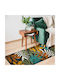 L-c Phily Non-Slip Rectangular Rug Green 50x120cm