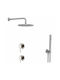 Cora Cora N10131-111+210-N5030 for Shower 2 Outlets Inox Silver